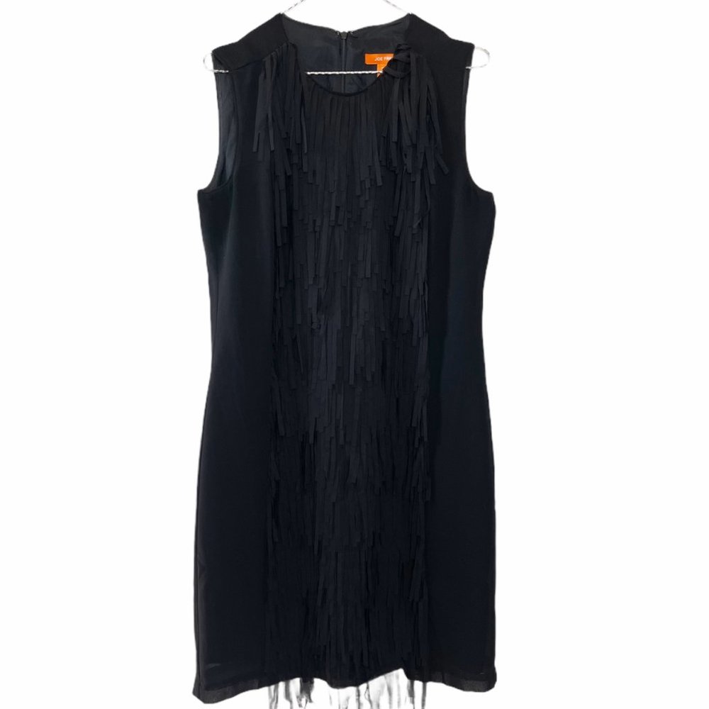 JOE FRESH Black Shift Fringe Dress - Size M